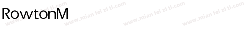 Rowton Medium字体转换